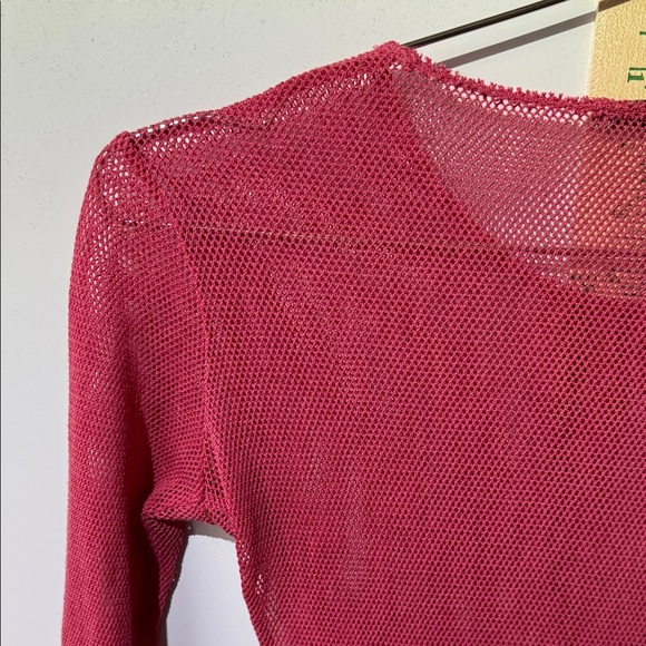Bottega Veneta Red Mesh Bodysuit - Picture 8 of 17